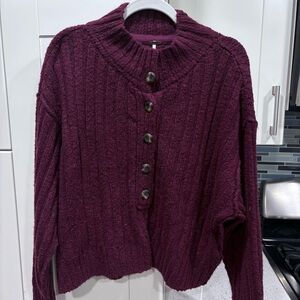 Free People Chunky knit pullover sweater